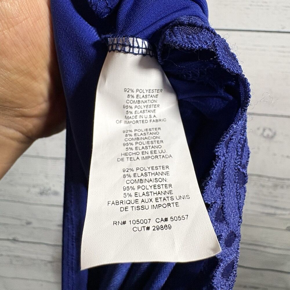 MARINA Cobalt Blue Bodycon Formal Cocktail Party Dress Size 12 Womens NWT - Picture 9 of 9